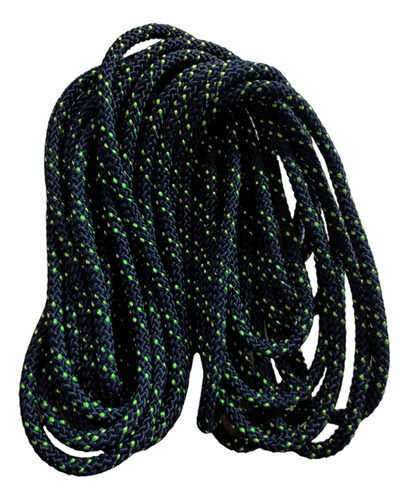 Cuerda semiestática de 100 metros, 8 mm, Cordelete Prussik Knot, 15 kn, color negro con neón