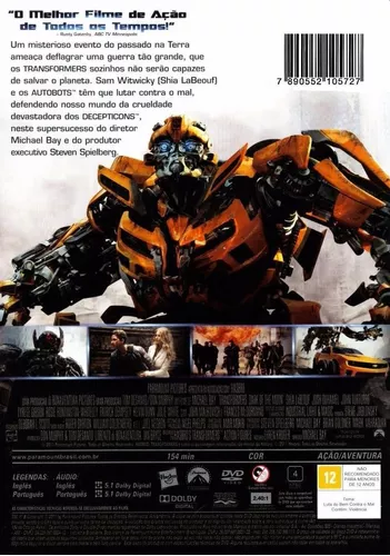 Dvd Filme Transformers O Lado Oculto Da Lua Original Lacrado