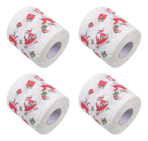 Rollo Higiénico Navideño De Papel De Baño Para Decorar, 4 Ro