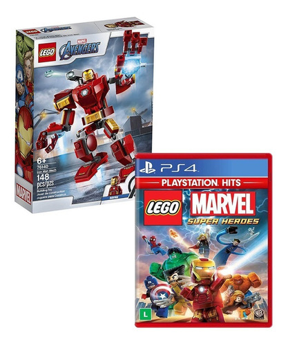 Lego Iron Man 76140 + Jogo Lego Marvel Super Heroes - Ps4