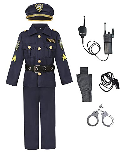 Neilyoshop Disfraz De Policía Para Niños Uniforme De Policía