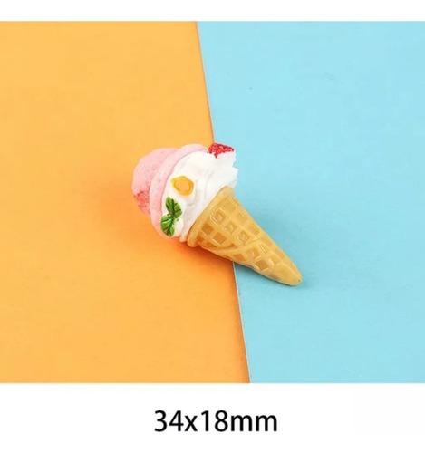 Set 8 Mini Helados Barquillos 3 D Calidad ( Casa De Muñecas)