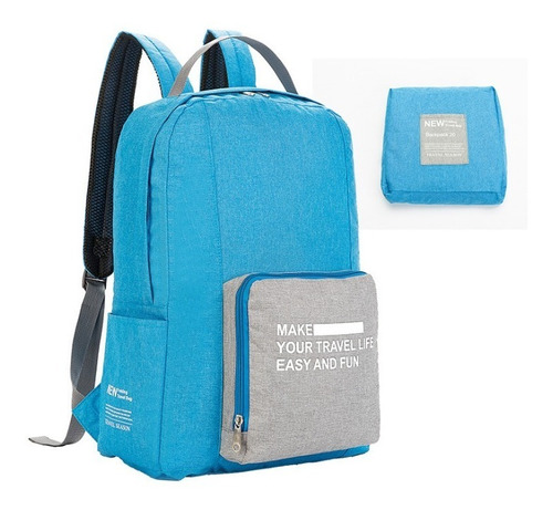 Mochila Plegable Viaje Camping 20 Lt Vacaciones Universidad