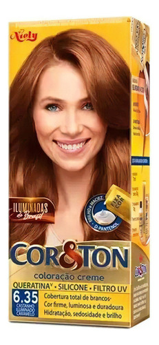 Tinta De Cabelo Cor&ton Tintura-castanho Caramelo 6.35 Tom 6,35