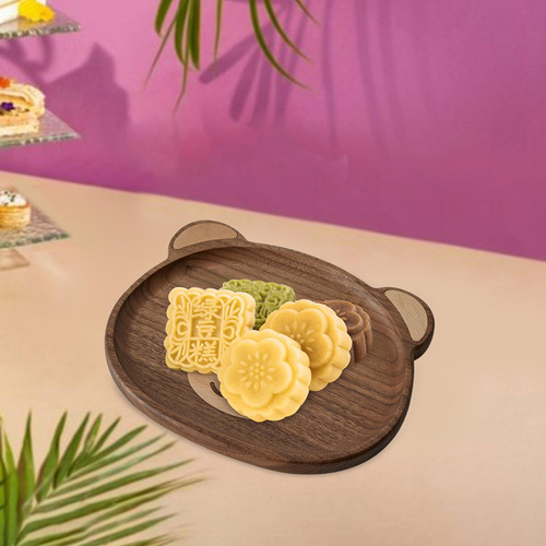 Bandeja De Madera Con Forma De Oso Para Servir Nogal Negro S