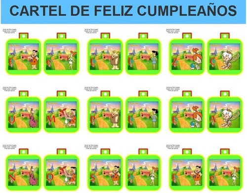 Kit Imprimible Candy Bar Los Picapiedras Fiesta 3x1