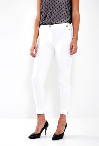 Chupin Mujer Pantalon Blanco Zhoue Chupin Torino
