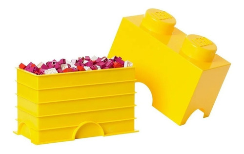 Lego Bloque Apilable Contenedor Storage Brick 2 Yellow