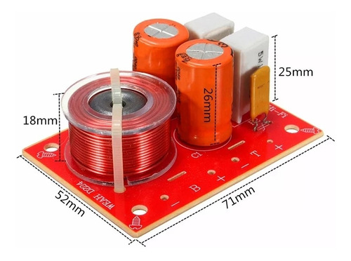 2 Unidades Crossover Divisor De Frecuencia 80watt 2 Vías