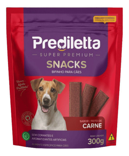Petisco Para Cachorro Sabor Carne 300g Snack Bifinho De Cães