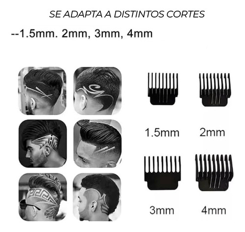 Maquina De Afeitar Inalambrica Eléctrica Recargable Para Barba Cortadora Cabello Ceja Trimmer Metal Dragon Afeitadora Vintage Color Negro