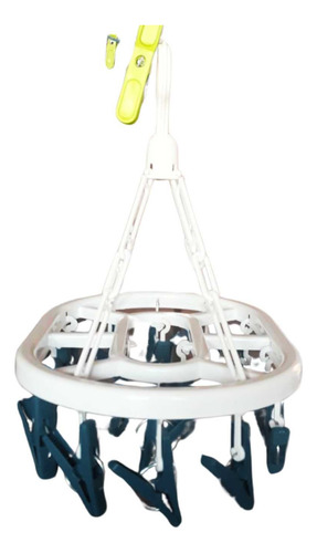 Varal Para Roupa Intima Com 16 Prendedores Oval Calcinha Branco