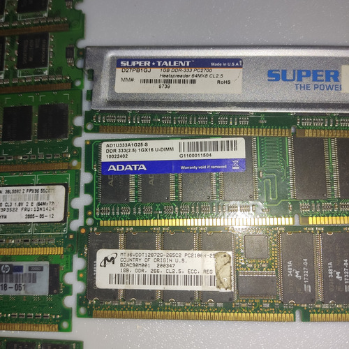 Memoria Ddr1 Varias Marcas Y Modelos (Usado)