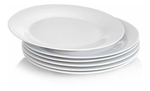 Platos - Miicol Durable Porcelain 6-piece Salad Plate Set, E