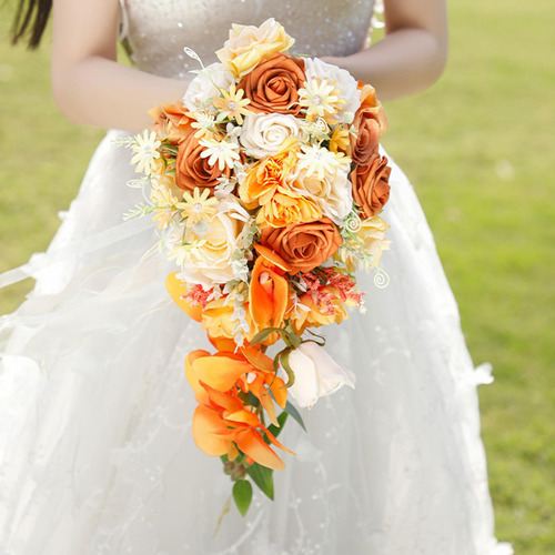 B Ramo De Novia De Boda, Flores Artificiales, Flor De Mano