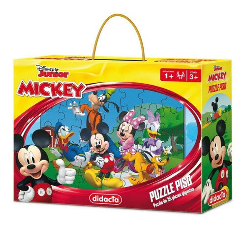 Puzzle De Piso Grande. Mickey. 60 X 44cm. Didacta Original !