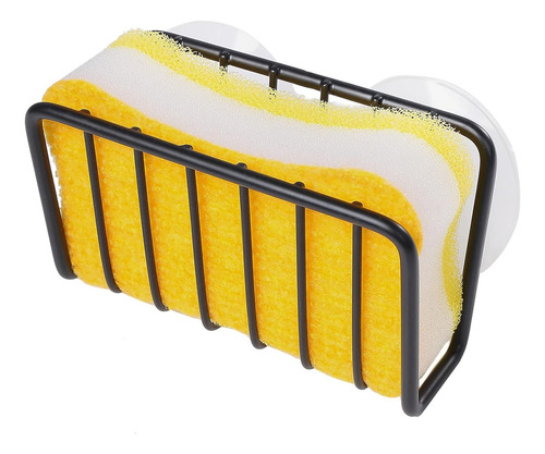 U Chef Soporte Para Esponja Con Ventosa, Fregadero De Cocina Color Negro