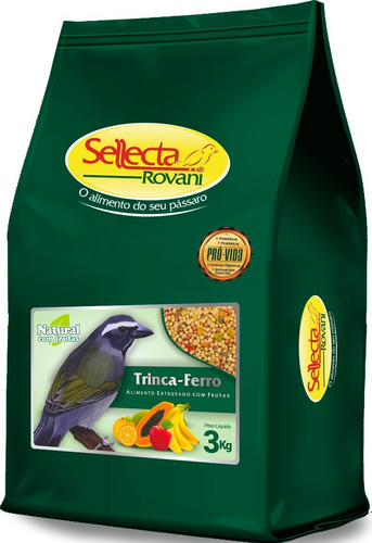 Ração Sellecta Trinca Ferro Natural Com Frutas 3kg