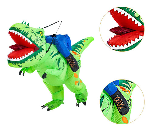 Traje De Dinosaurio Inflable Traje De Dinosaurio 80 A 100 Cm