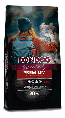 Alimento Don Dog Adulto Raza Mediana Y Grande 20 Kg + 2 Kg