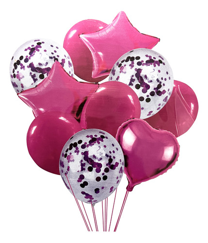 Kit De Globos Para Decoración Fiestas Cumpleaños 10 Pcs  