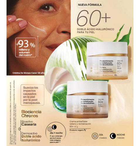 Crema Antiseñales Relleno Y Revitalizacion Noche 60+ Chronos Tipo De Piel Todo Tipo De Piel