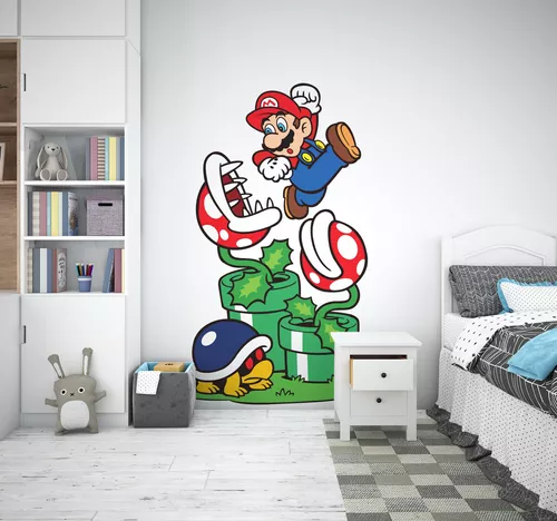 Vinilo Adhesivo Pared Super Mario Bros 97cms Full Color