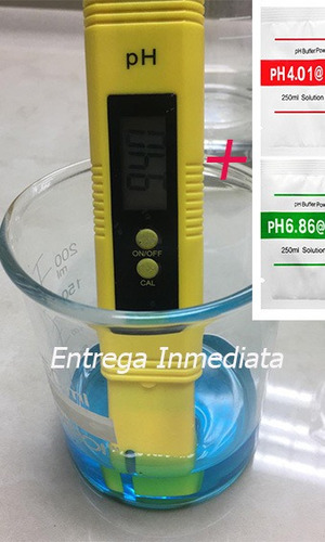 Medidor De Ph, Ph Metro Digital + Soluciones + Baterias