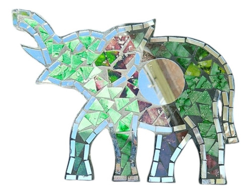 Espejo Elefante Venecitas 20cm Aprox Monte Kurama
