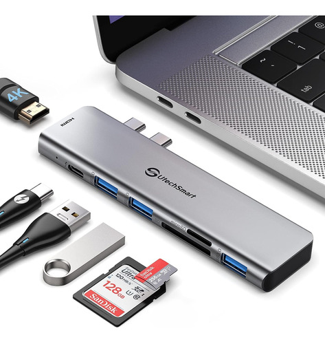 Adaptador Hub Usb C Macbook - Utechsmart Accesorios Macbook 