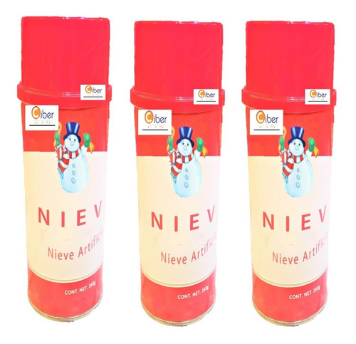 Nieve Artificial Spray 268g Navidad Incluye 3 Piezas (804g)
