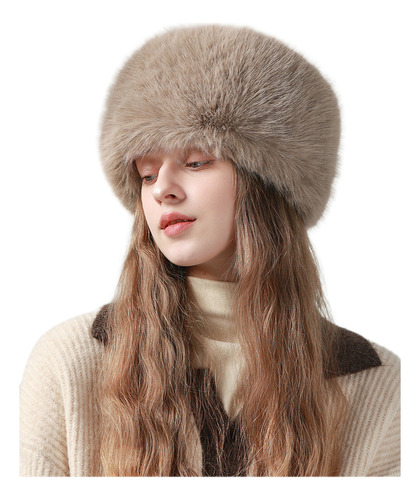 Sombrero De Felpa Ruso Para Mujer, Piel Sintética