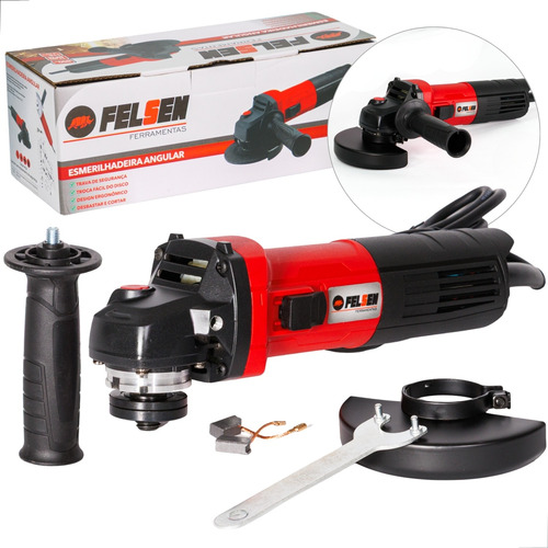 Esmerilhadeira Angular Profissional 115mm 4 1/2 850w Felsen