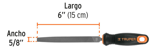 Lima Plana 6'' Muza Mango Doble Inyeccion Acabado Fino 11238