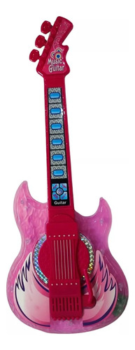 Set Guitarra Micrófono Canto Juguete Interactivo Luces Led 