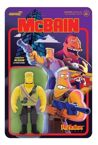 The Simpsons Mcbain Reaction Mcbain (commando) - Super 7