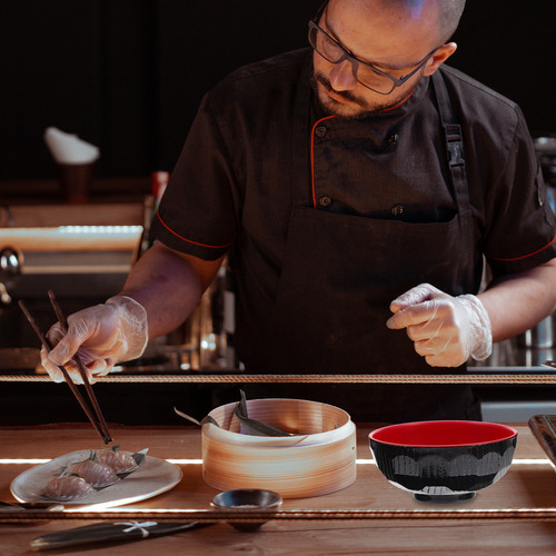 // Set De Cuencos De Sopa De Miso De Estilo Japonés Con