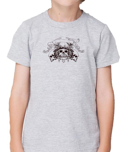 Remera De Niño Skulls Bones Your Text Here Cbk