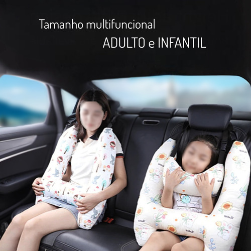 Almofada Em Formato H Para Viagem De Carro Com Encosto