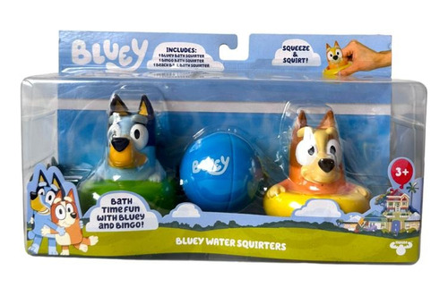 Bluey Set De Baño Juego De Agua 2 Personajes + Pelota