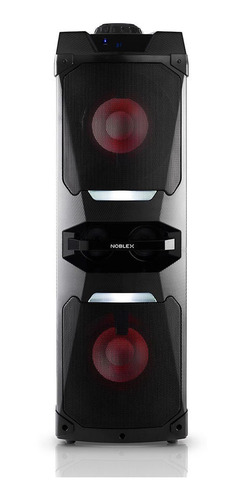 Parlante Torre Noblex Mnt1050p Tower System Bluetooth Luces Color Negro