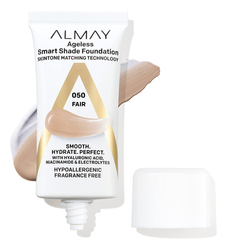 Almay Base Antienvejecimiento, Maquillaje Facial Smart Shad.