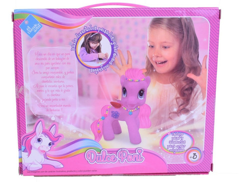 Imagen 2 de 5 de Pony Muñeco Mi Dulce Poni X 2 El Duende Azul 6202