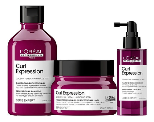 Loreal Kit Curl Expression Shampoo Hidrat + Másc+ Sérum Trio