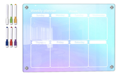 Tablero Acrílico De Color H Para Planificar La Semana Con Te