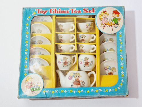Juego Infantil Toy China Tea Set Vintage En Caja 