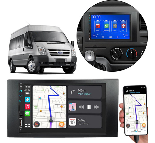 Kit Multimidia 7 Polegadas Ford Transit 09 10 11 12 13 14