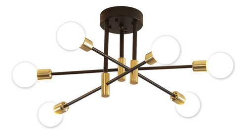 Sputnik Candelabro De Mediados De Siglo Moderno E26 Led CoLG