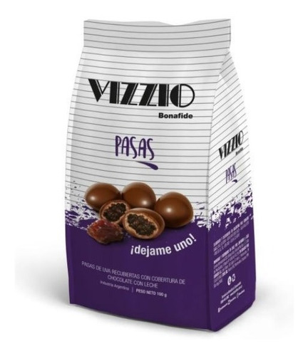 Vizzio Pasas De Uva 100 Gr- Riquisimo Snack Por 2 Unidades