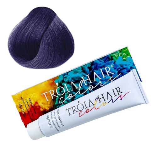 Kit Tintura Tróia Hair  Profissional Troia colors tom 5.20 castanho claro violine para cabelo
